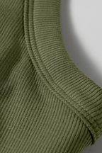 Four Leaf Clover Slim Ribbed Padded Tank Top
