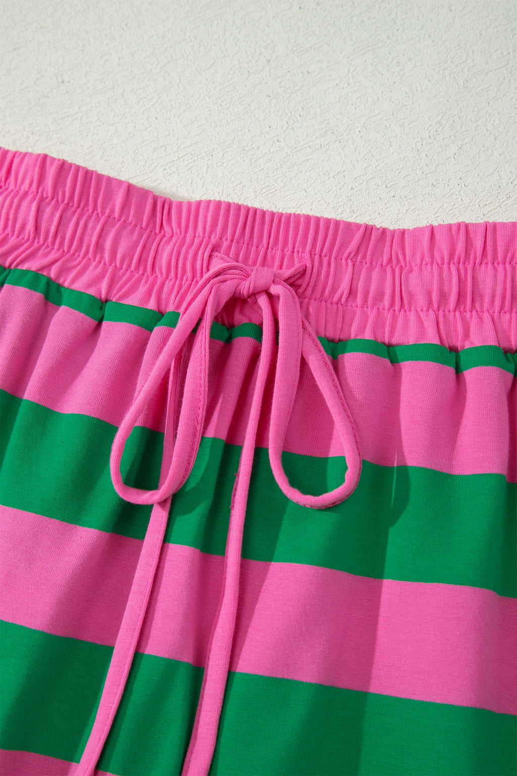 Yellow Stripe Dolman Tee Drawstring Skort Athletic 2pcs Set