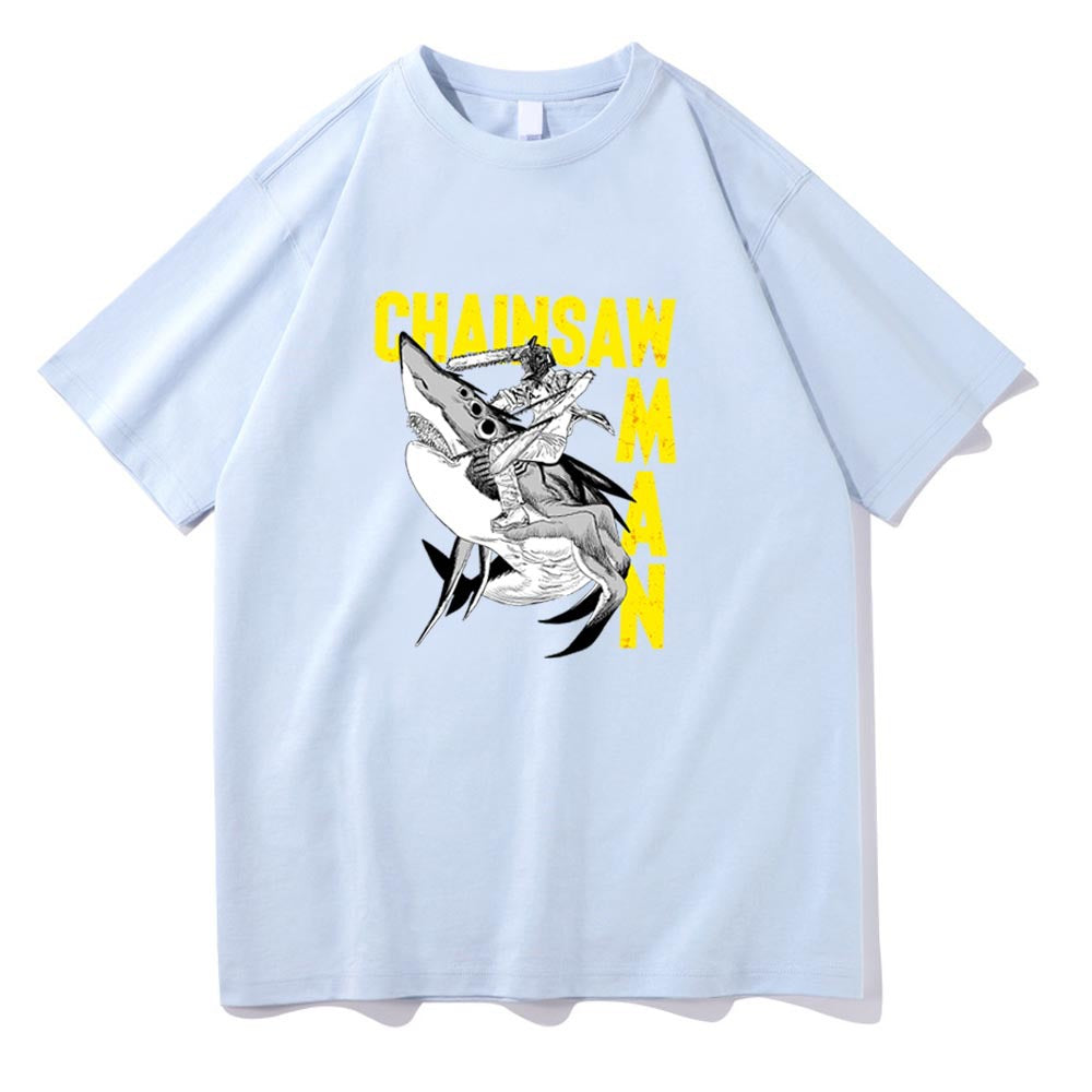 Chainsaw Man Harajuku Graphic Printed Short Sleeve Tee
