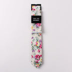 Necktie Suit Printed Cotton Necktie Pocket Towel Trendy Two Piece Set