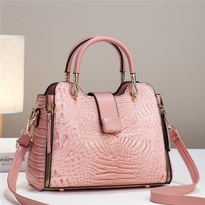 Crossbody Bag for Women with Crocodile Pattern