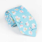 Necktie Men's New Cotton Printed Necktie Small Fresh Multi Color Necktie