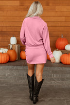 Wisteria Half Zip Sporty Pullover Mini Skort 2pcs Outfit