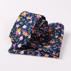 Necktie Suit Printed Cotton Necktie Pocket Towel Trendy Two Piece Set