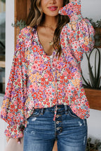 Pink Cakewalk Floral Smocked Blouse