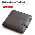 X.D.BOLO Men’s Genuine Cowhide Leather Wallet with Coin Pocket