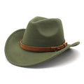Retro Camel Wide Brim Wool Denim Top Hat