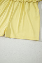 Beige Drawstring Elastic Waistband Lined Tennis Skorts