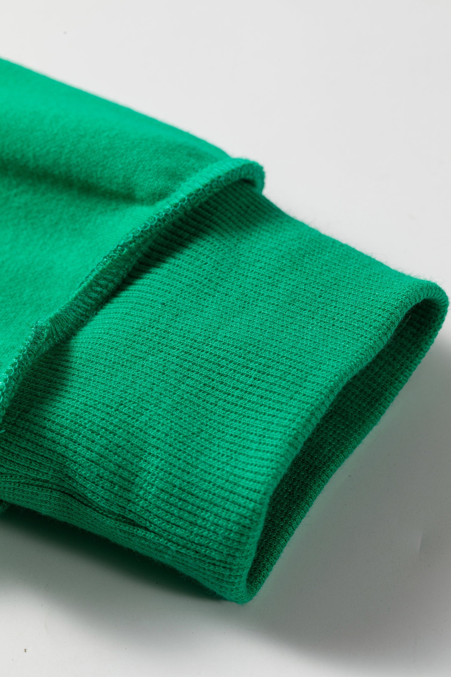 Bright Green Oversize Drop Shoulder Reversible Mock Neck Sweatshirt