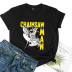 Chainsaw Man Harajuku Graphic Printed Short Sleeve Tee