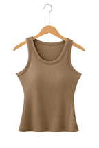 Four Leaf Clover Slim Ribbed Padded Tank Top