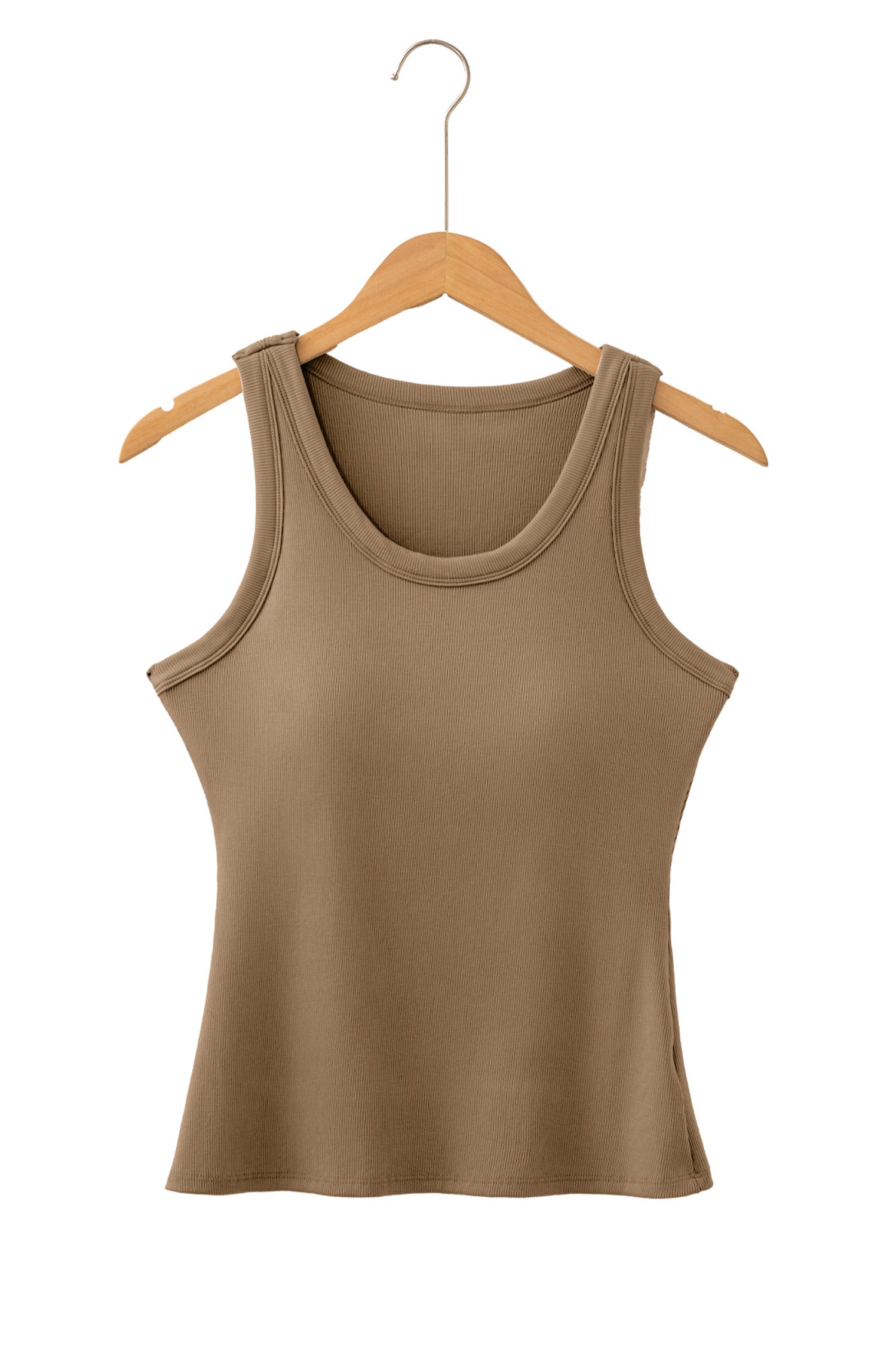 Four Leaf Clover Slim Ribbed Padded Tank Top