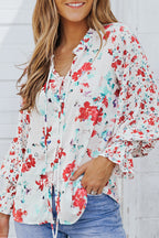 Pink Cakewalk Floral Smocked Blouse