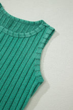 Bonbon Slim Ribbed Mineral Wash Tank Top