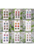 Khaki Easter Bunny 3 Pairs Different Earrings