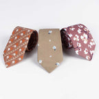 Necktie Men's New Cotton Printed Necktie Small Fresh Multi Color Necktie