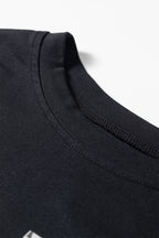 Black Game Day Camo Letter Print Round Neck Casual T Shirt
