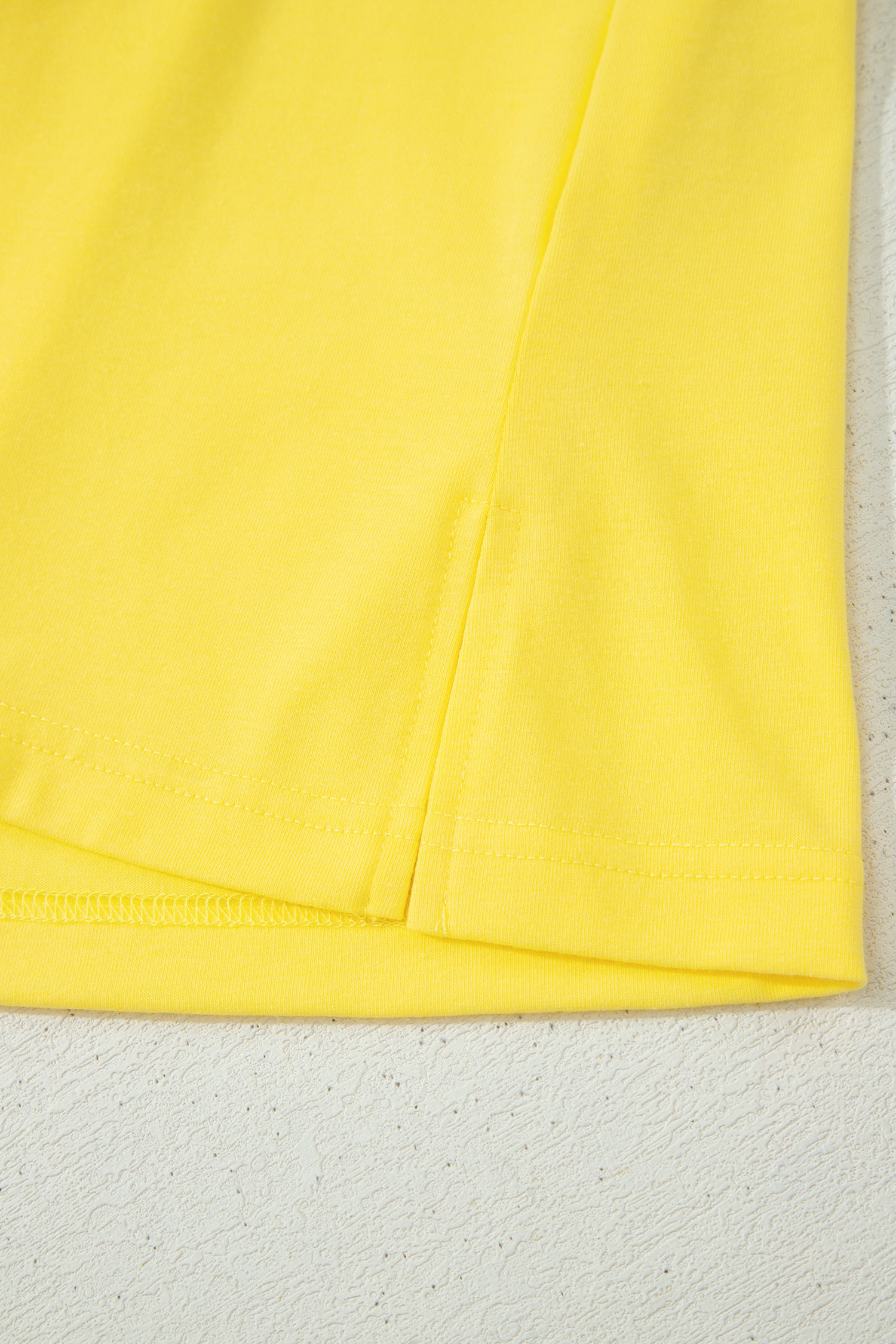 Bonbon Solid Color V Neck Short Puff Sleeve Blouse