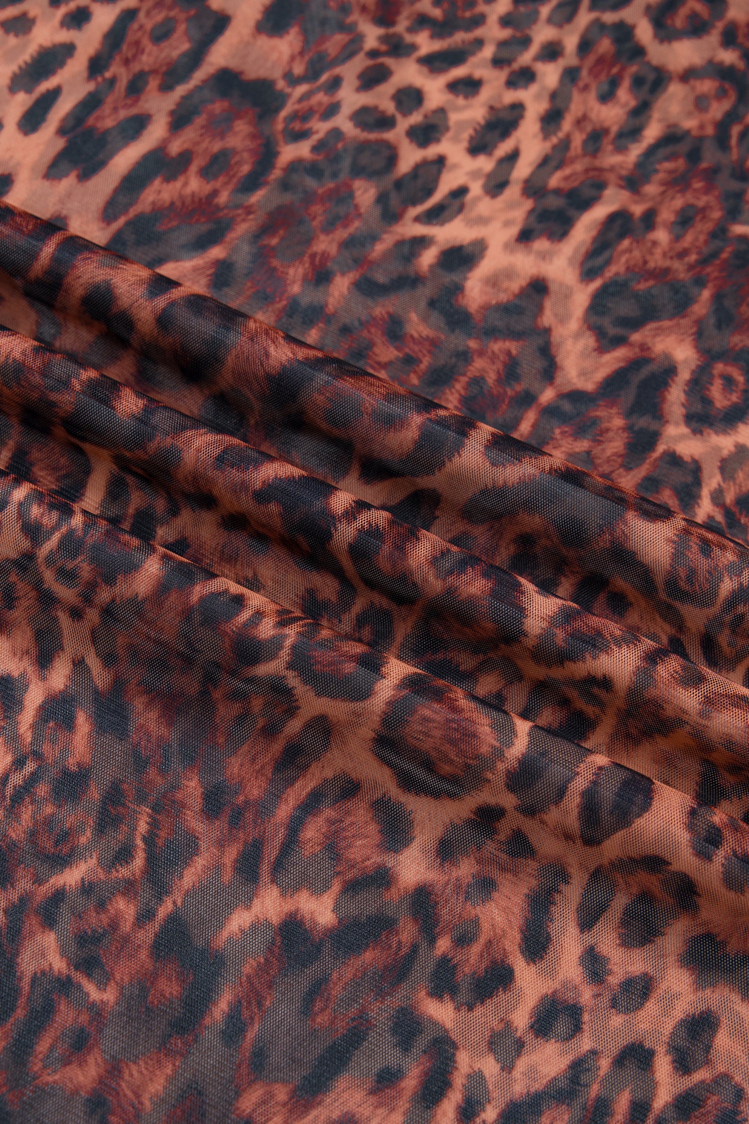 Brown Leopard Sheer Maxi Skirt