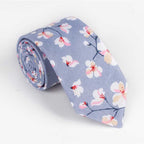 Necktie Men's New Cotton Printed Necktie Small Fresh Multi Color Necktie