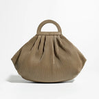 Winter Trend Women Pleated Dumpling Top Handle Purse Crossbody Bag