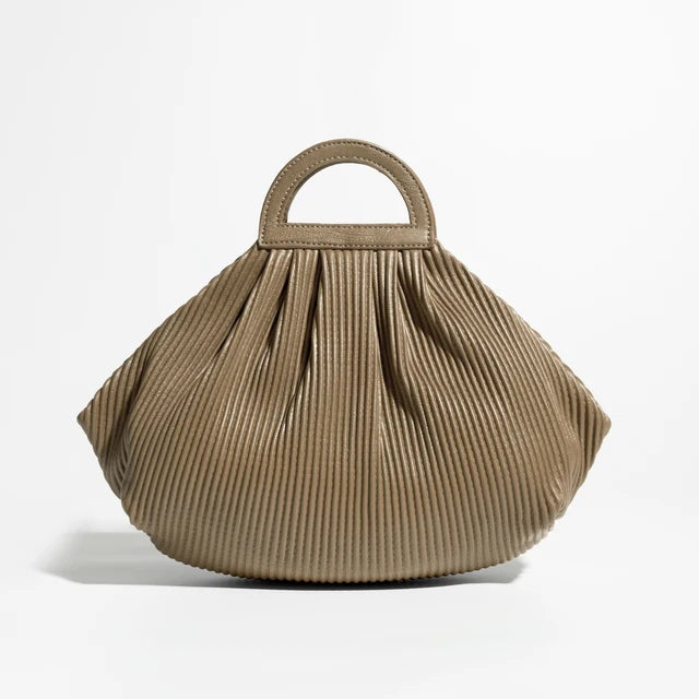 Winter Trend Women Pleated Dumpling Top Handle Purse Crossbody Bag