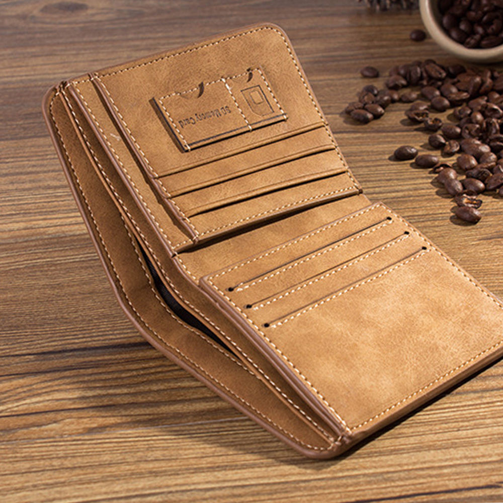 Men’s Luxury Soft PU Leather Bifold Wallet