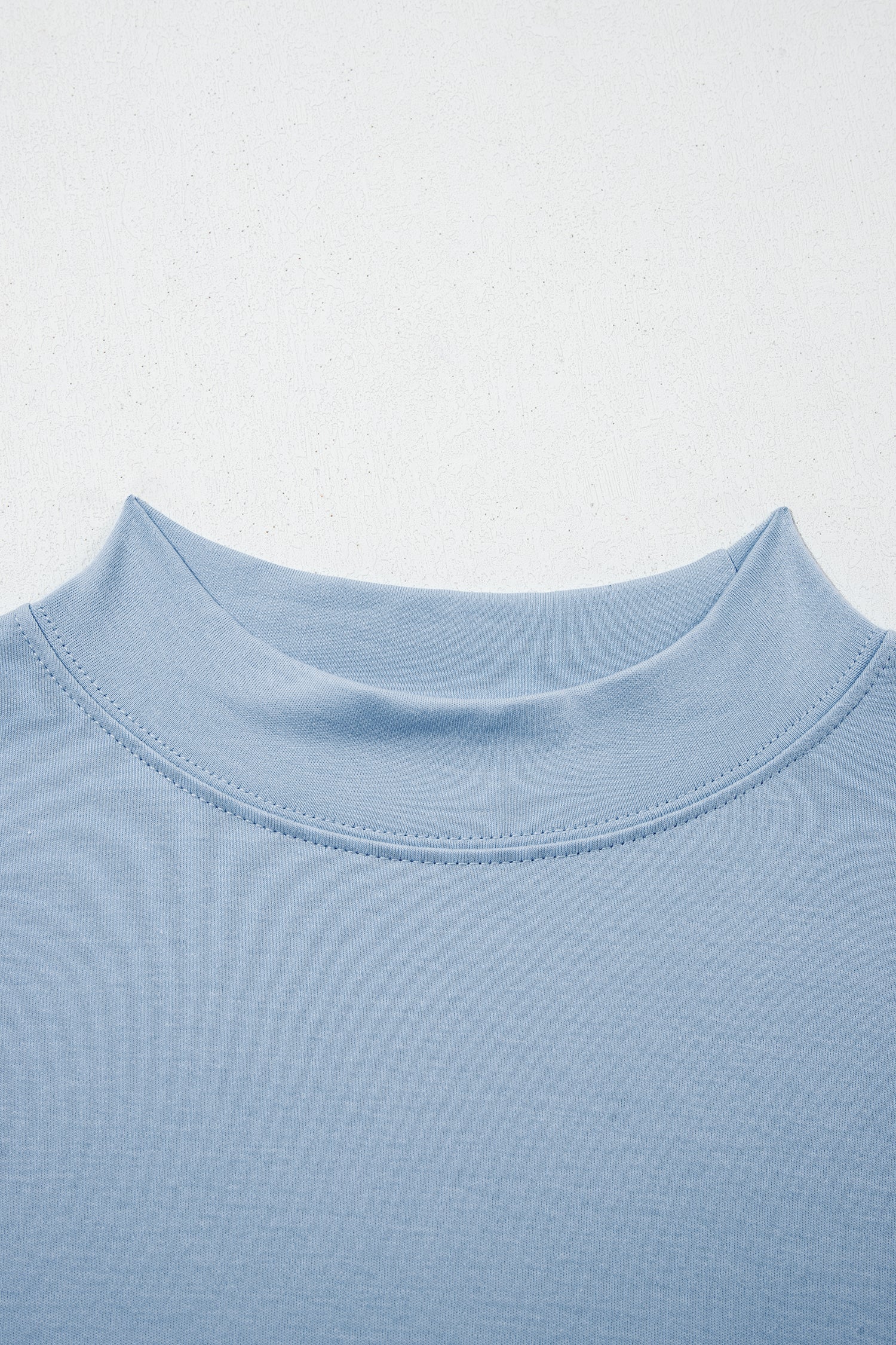 Sachet Pink Solid Color High Neck Oversize Tee