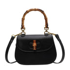 Retro Handheld Bamboo Shoulder Saddle Bag
