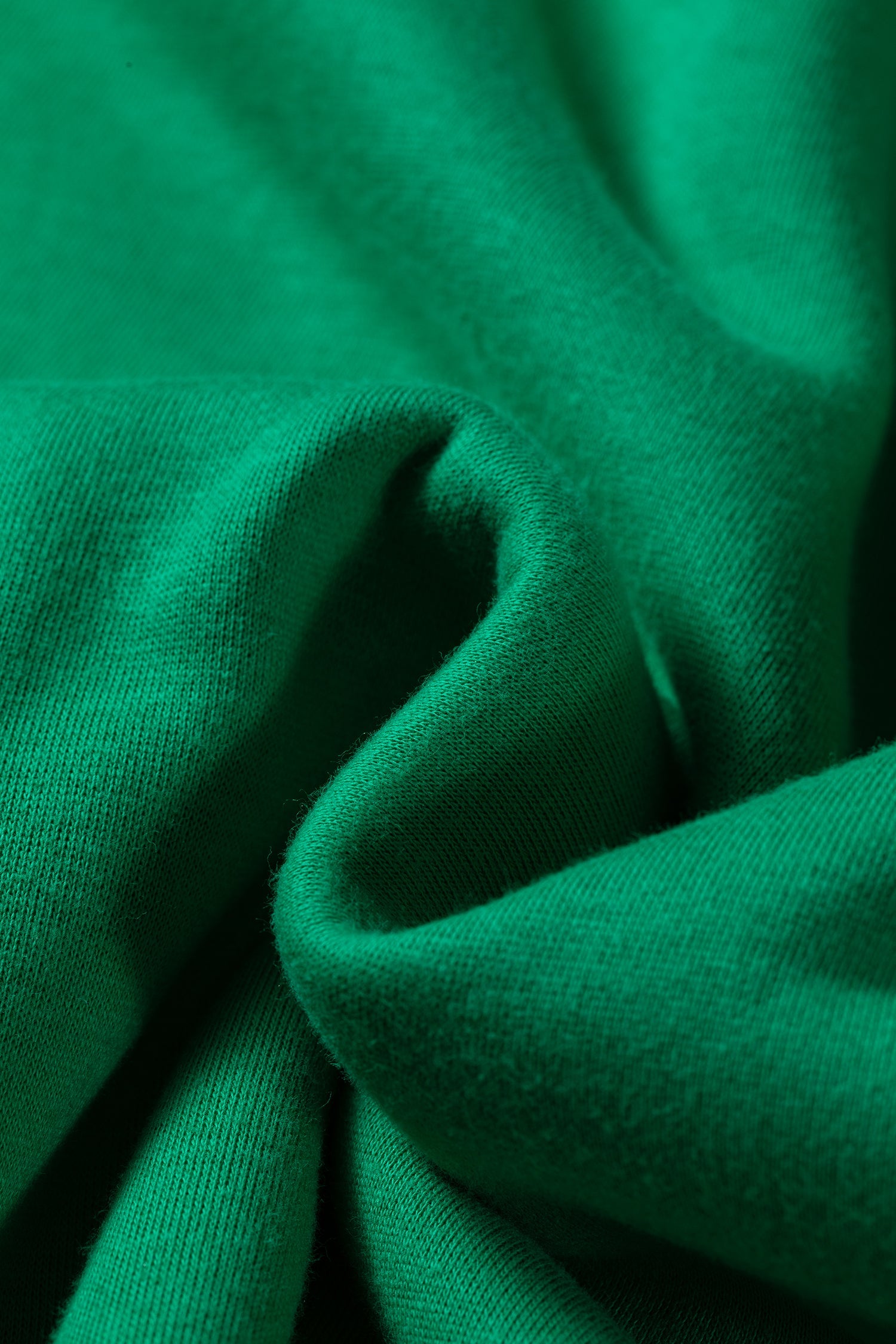 Bright Green Oversize Drop Shoulder Reversible Mock Neck Sweatshirt