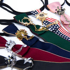 Sweet College Style Metal Chain Bow Tie Girls Shirt Accessory