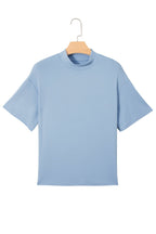 Sachet Pink Solid Color High Neck Oversize Tee