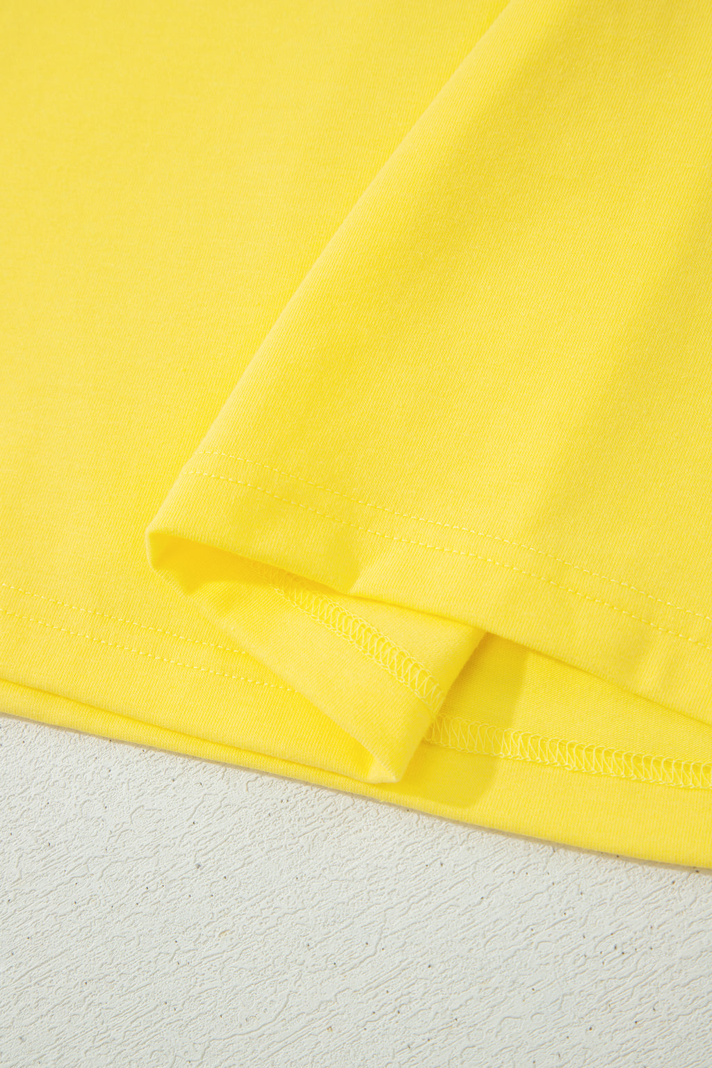Bonbon Solid Color V Neck Short Puff Sleeve Blouse