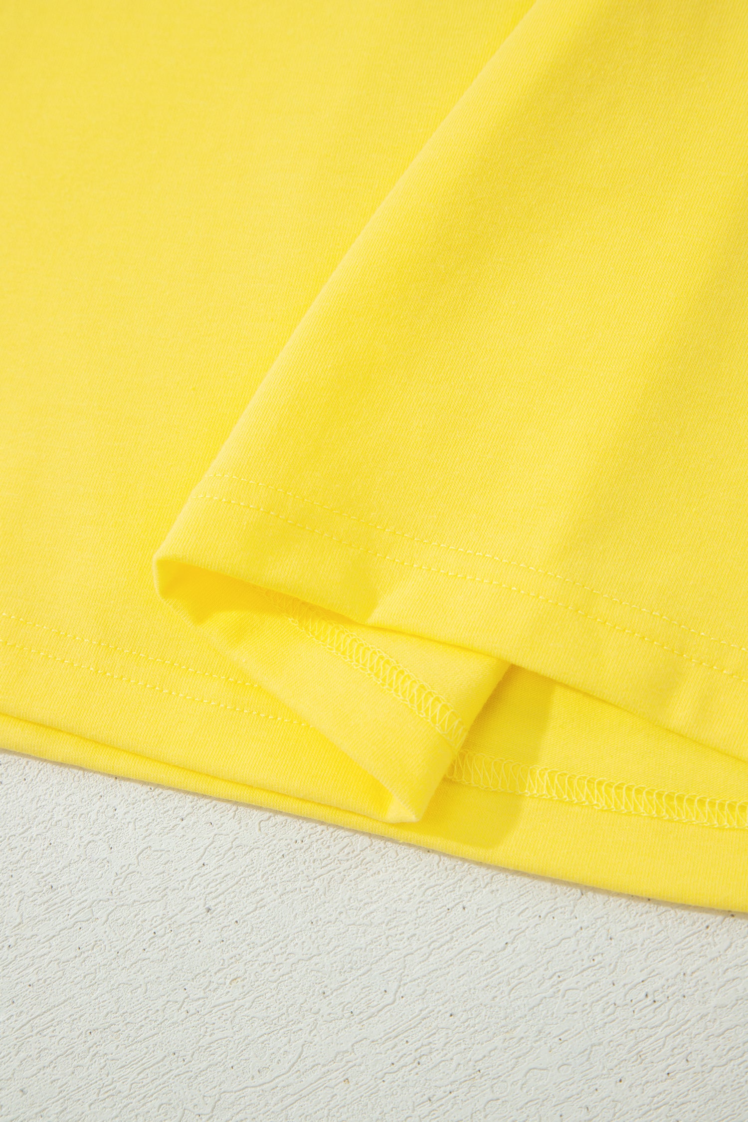 Bonbon Solid Color V Neck Short Puff Sleeve Blouse