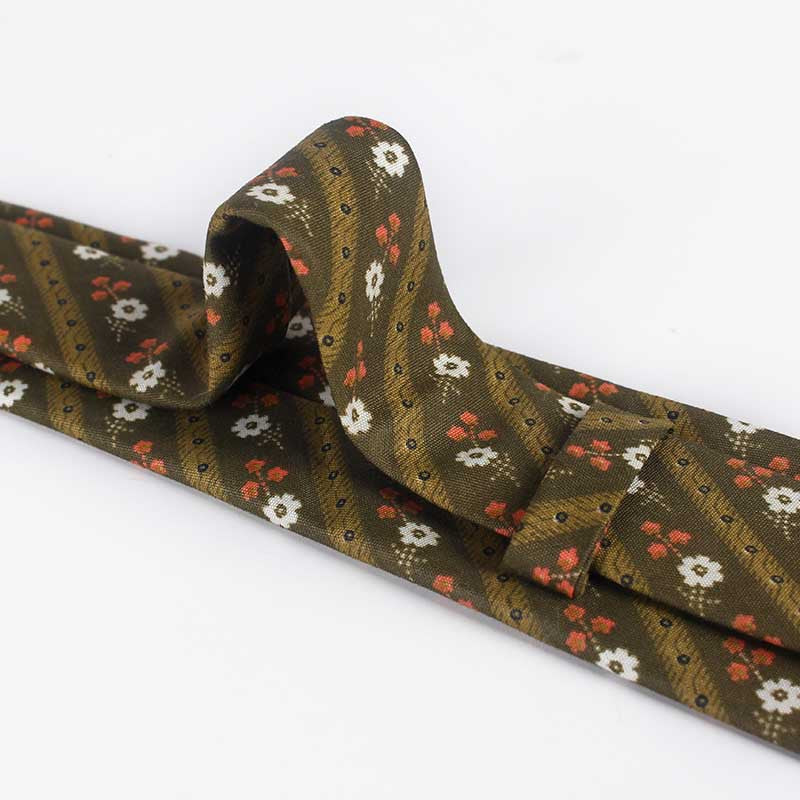 Necktie Men's New Cotton Printed Necktie Small Fresh Multi Color Necktie