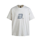 Men’s Casual Loose Fit Short Sleeve T-Shirt with Letter Print