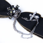 Sweet College Style Metal Chain Bow Tie Girls Shirt Accessory