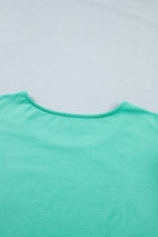 Mint Green Eyelet Lace Ruffled Cap Sleeve Top