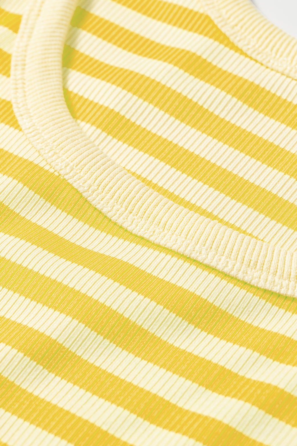 Sky Blue Stripe Ribbed Knit Slim Tank Top