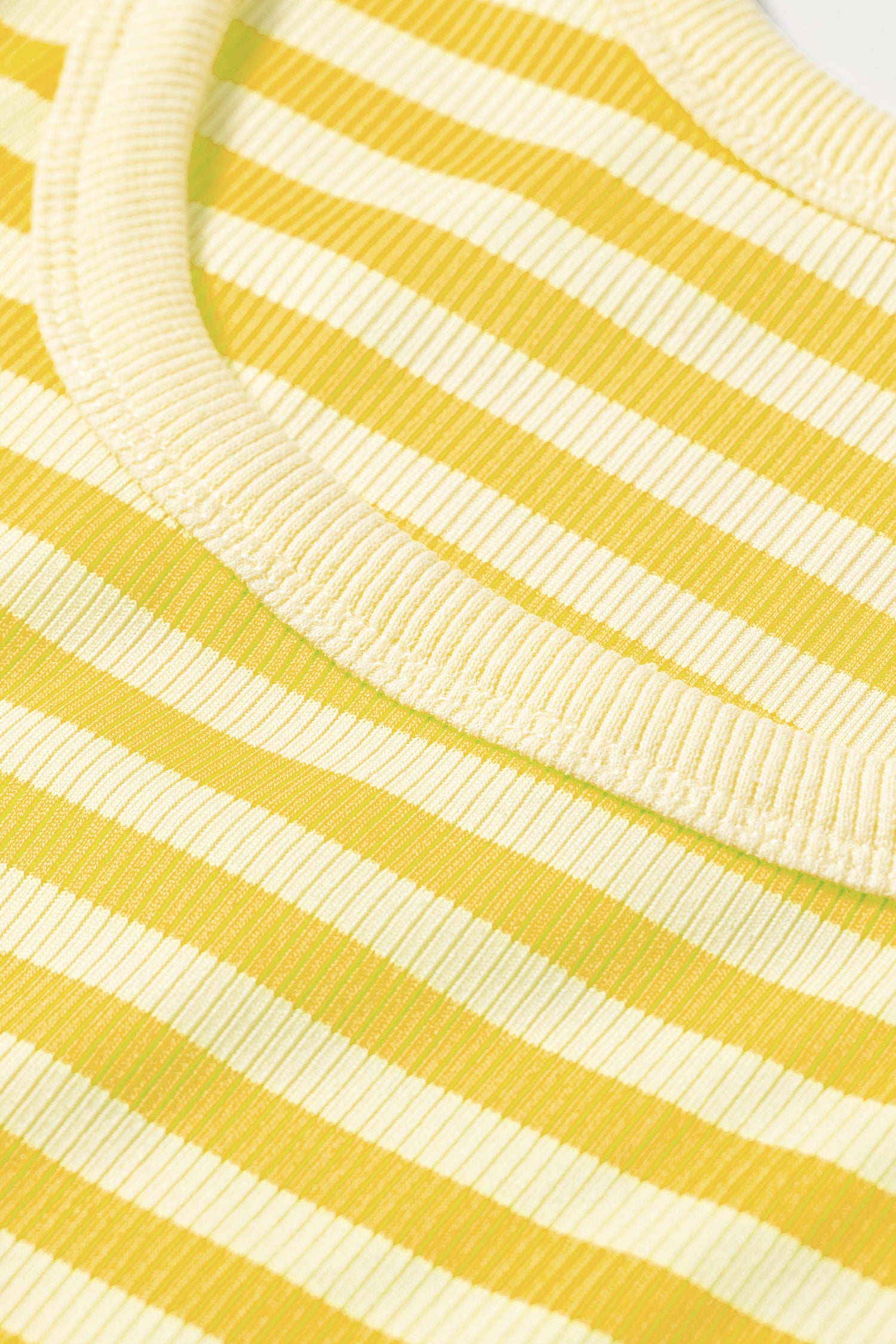 Sky Blue Stripe Ribbed Knit Slim Tank Top