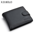 X.D.BOLO Men’s Genuine Cowhide Leather Wallet with Coin Pocket