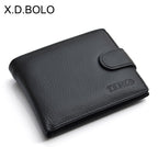 X.D.BOLO Men’s Genuine Cowhide Leather Wallet with Coin Pocket