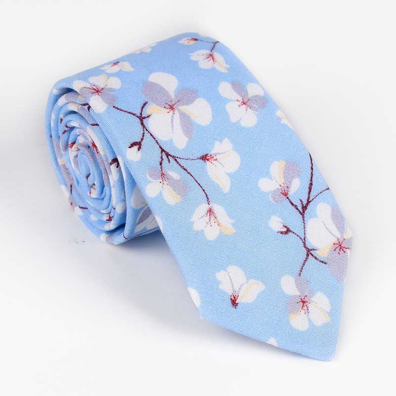Necktie Men's New Cotton Printed Necktie Small Fresh Multi Color Necktie