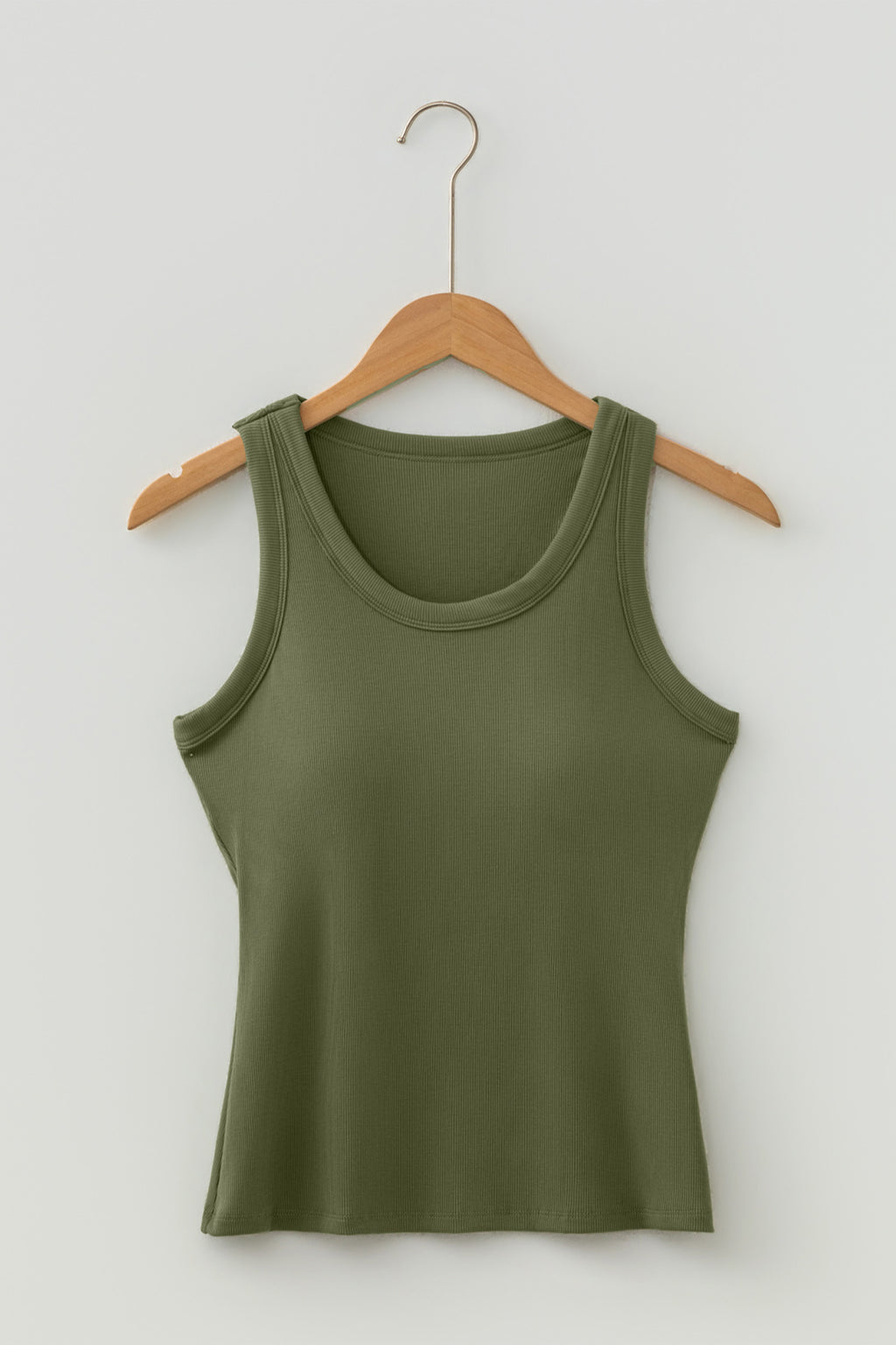 Four Leaf Clover Slim Ribbed Padded Tank Top