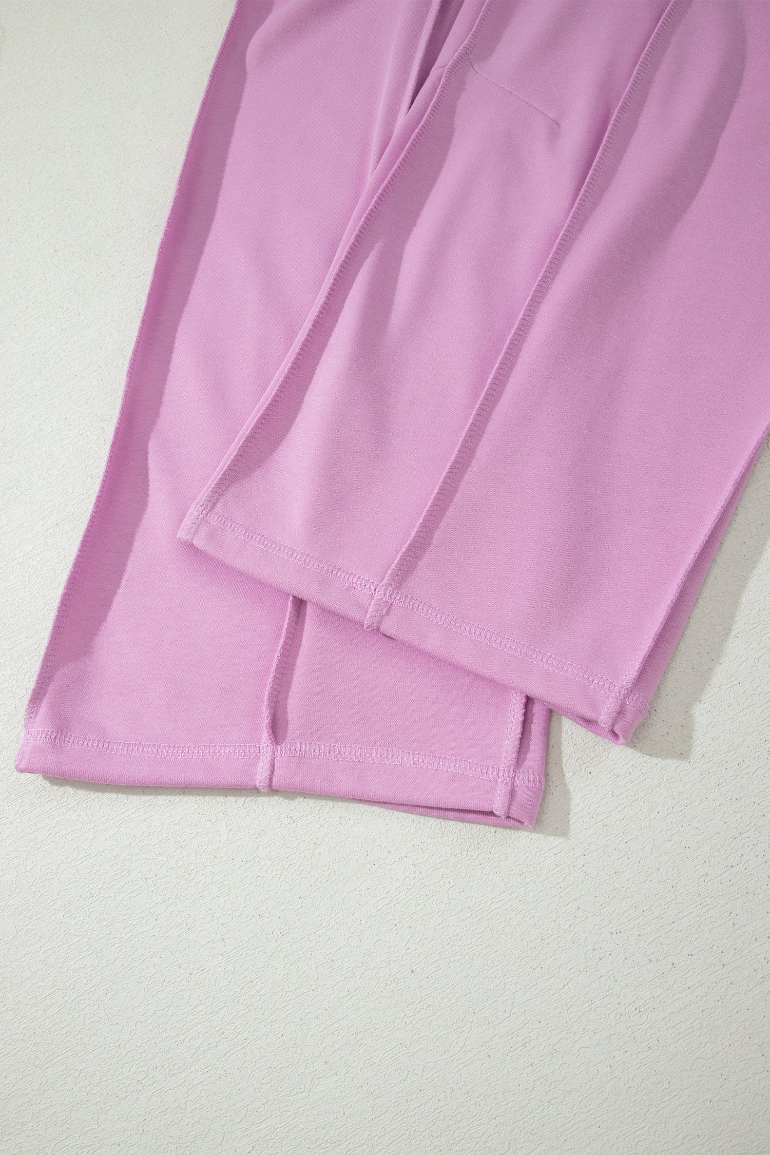 Rose Red Drop Shoulder Boxy Tee and Barrel Pants Set