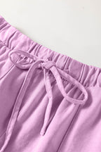 Rose Red Mineral Wash Cotton Short Set