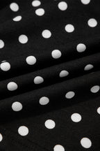 Fiery Red Polka Dot Drawstring Casual Mini Skort
