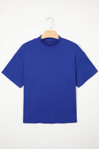 Sachet Pink Solid Color High Neck Oversize Tee