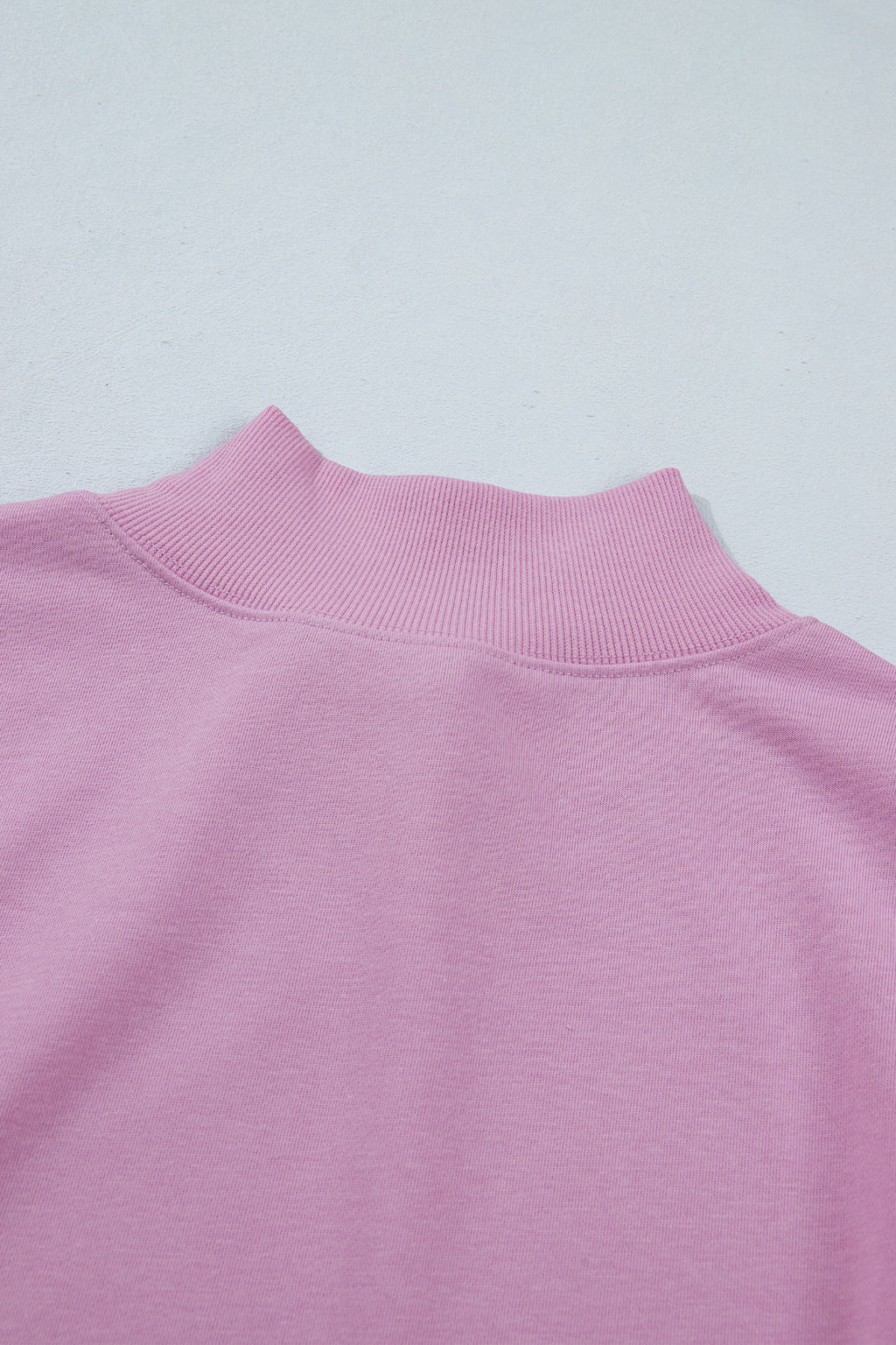 Pink Solid Color High Neck Cap Sleeve Loose Top