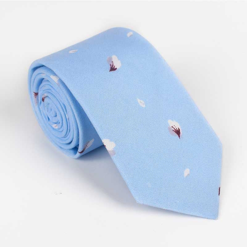 Necktie Men's New Cotton Printed Necktie Small Fresh Multi Color Necktie
